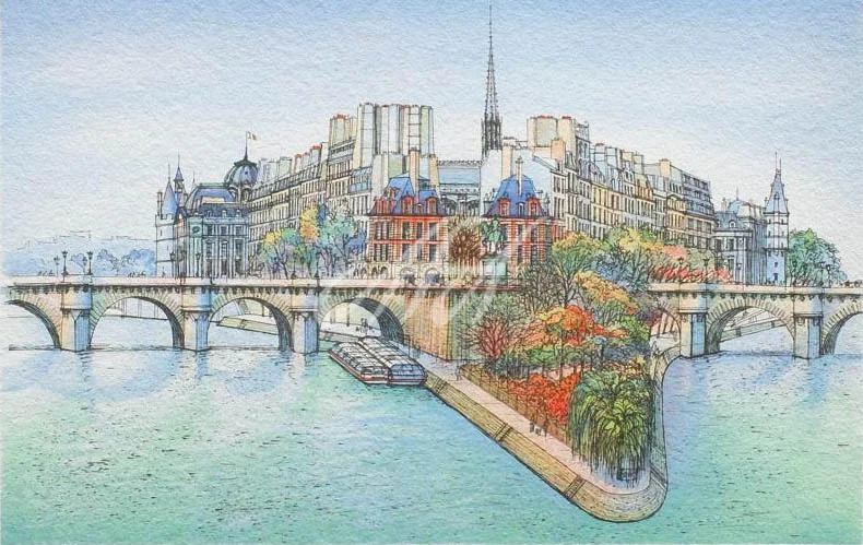 ロルフ・ラフルスキー 『セーヌ川』 リトグラフ - 北海道画廊 【真作